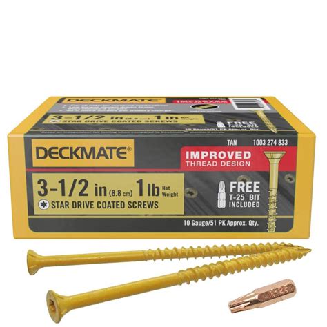 3 1/2 in screws|deckmate screws 3 1 2.